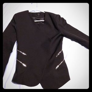 Zipper Flare Blazer Jacket